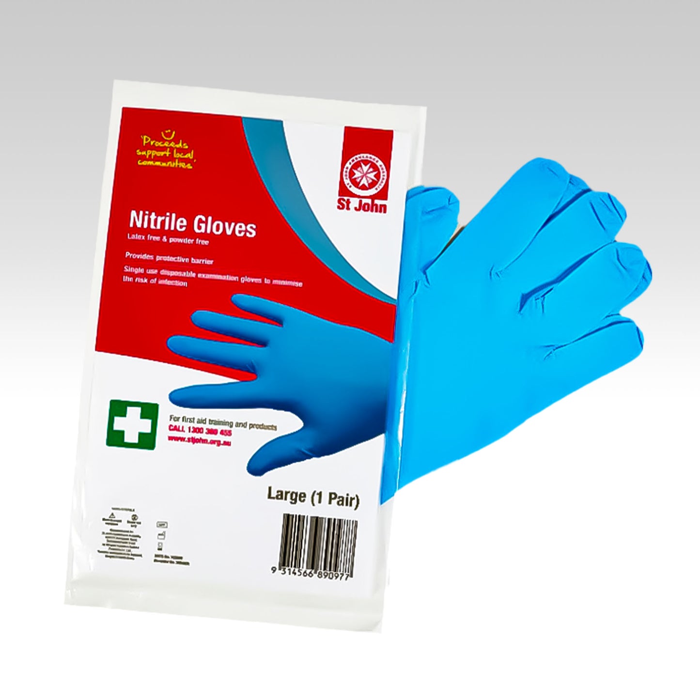 NITRILE GLOVES 1PR LARGE (NSJA BRANDED)