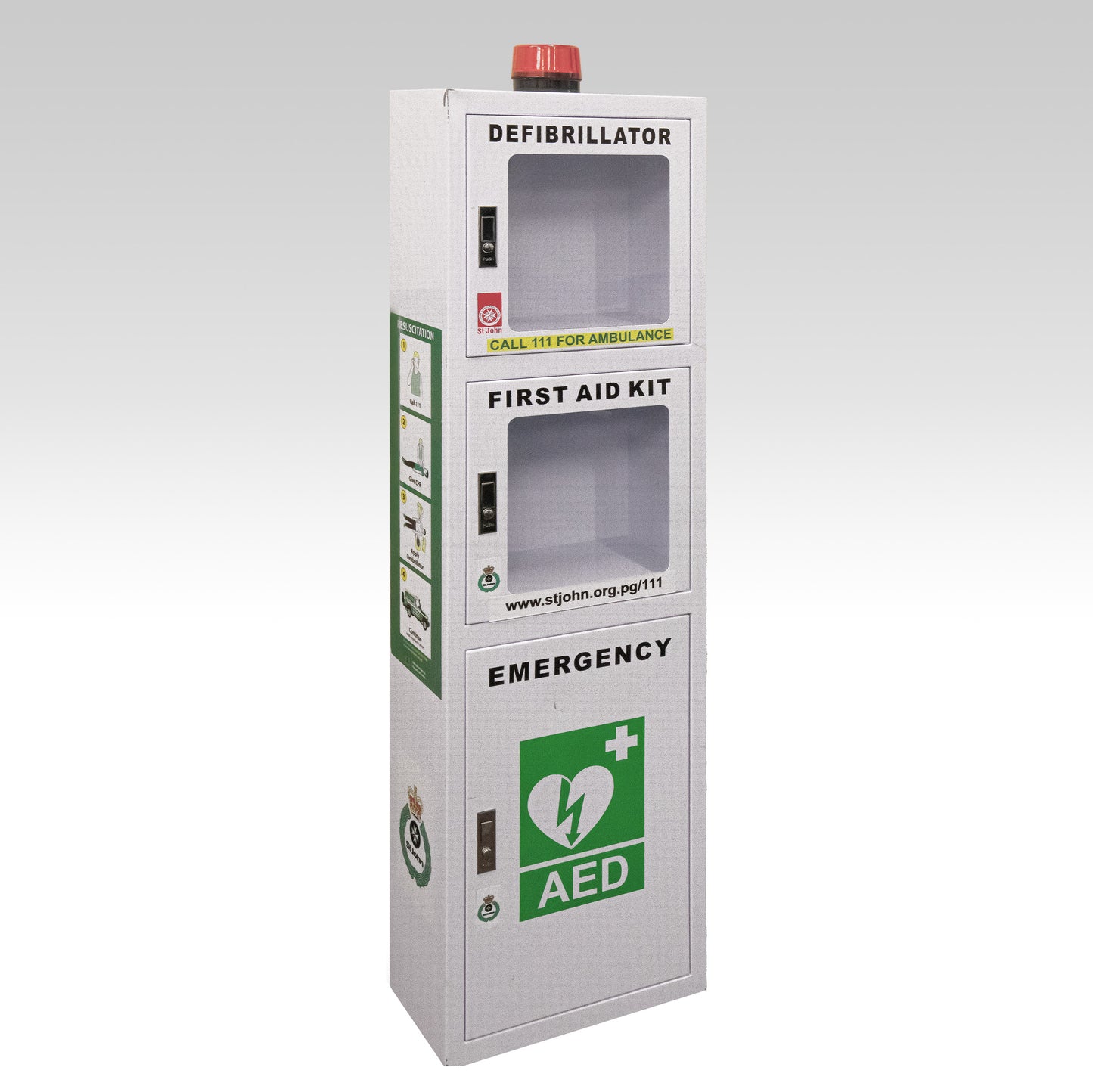 AED FLOOR STANDING CABINET 3 COMPARTMENT (353823)
