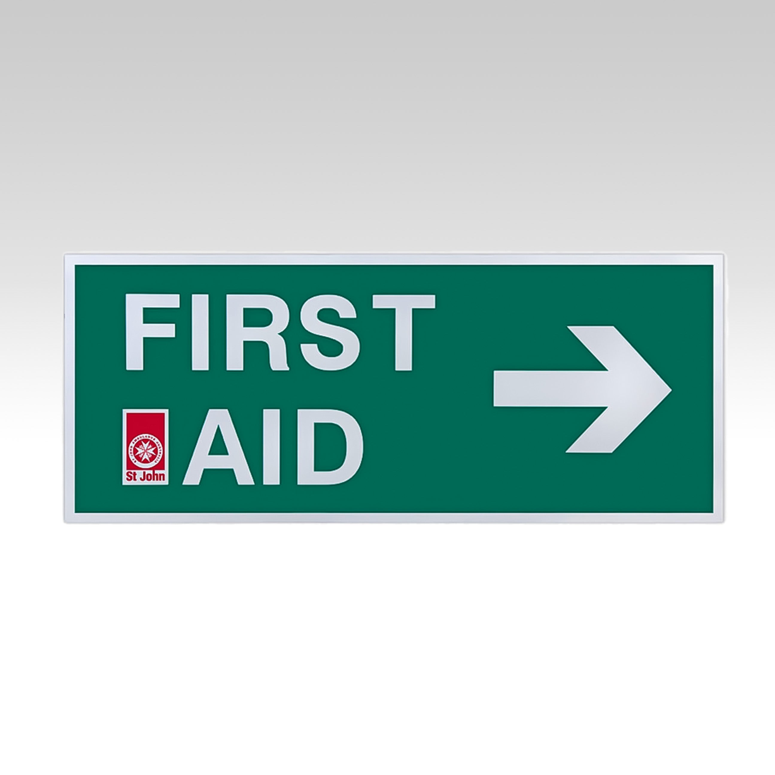 First Aid Sign Just FIRST AID SIGN POLY WITH RIGHT ARROW 18CM x 45CM (434864) ST JOHN PNG ...