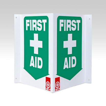 FIRST AID SIGN POLY 90 DEGREE