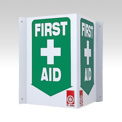 FIRST AID SIGN POLY 90 DEGREE