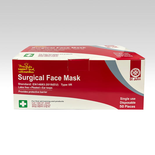 SURGICAL FACE MASK DISPOSABLE 50/BX (SJA)
