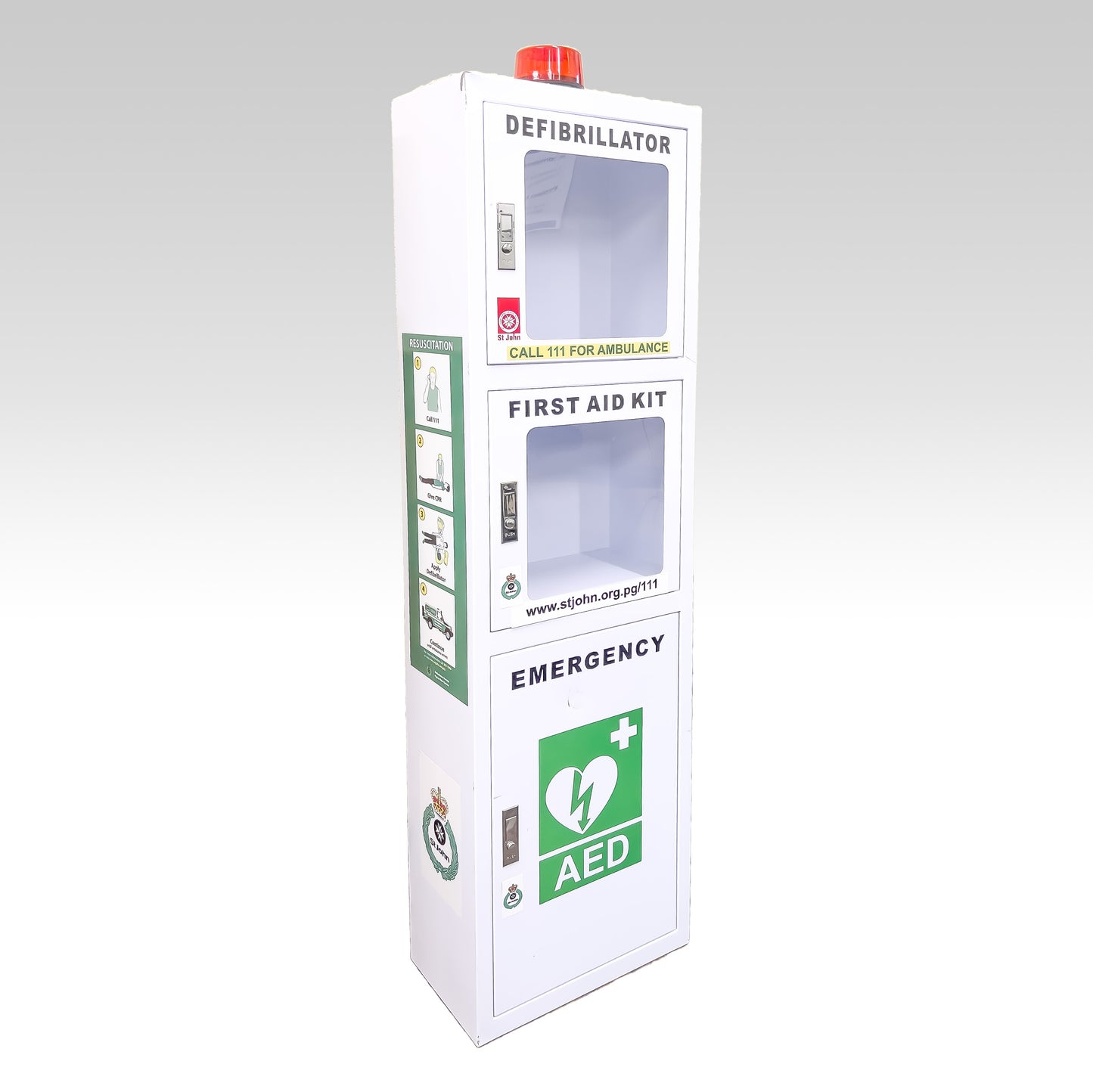 AED FLOOR STANDING CABINET 3 COMPARTMENT (353823)